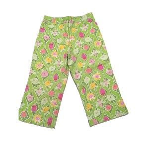 Lilly Pulitzer Stretch Capri Crop Pants Maze-ing Sz 6X White Label Lillycore